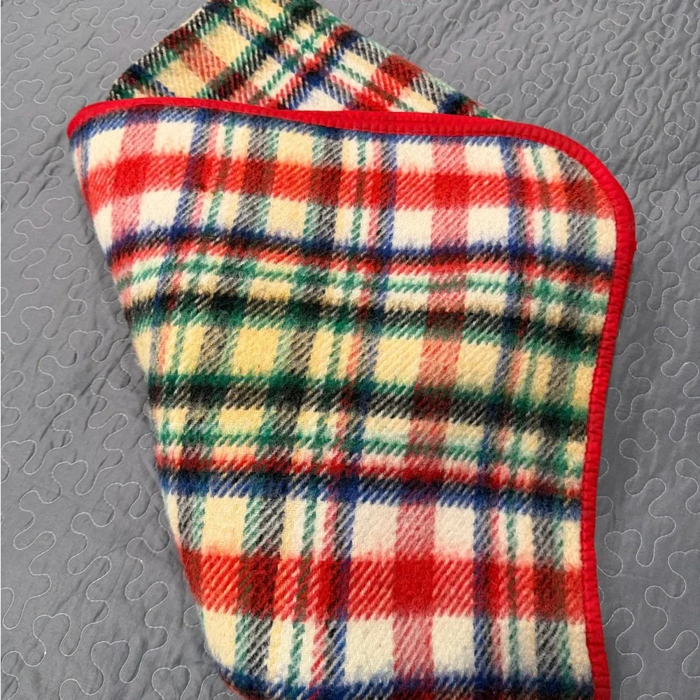 Vintage Scottish “Tartan” Wool Travel Blanket | Lap Rug | Car Rug | Mid-Century